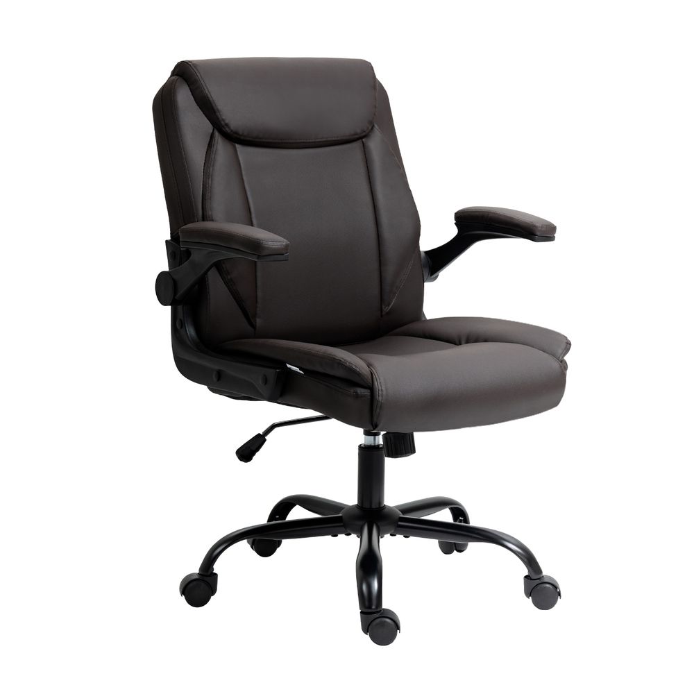 Executive Office Chair Mid Back Brown