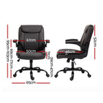 Executive Office Chair Mid Back Brown
