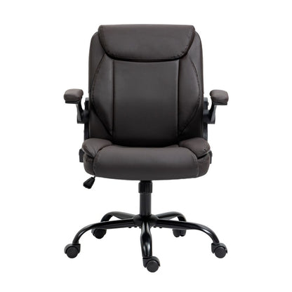 Executive Office Chair Mid Back Brown
