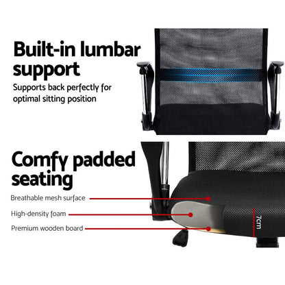 Office Chair Gaming Chair Computer Mesh Chairs Mid Back Black
