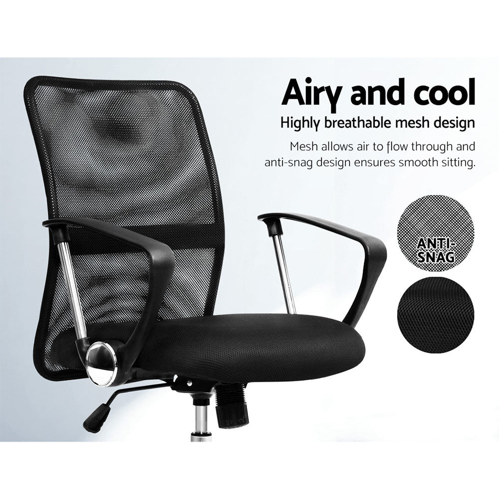 Office Chair Gaming Chair Computer Mesh Chairs Mid Back Black