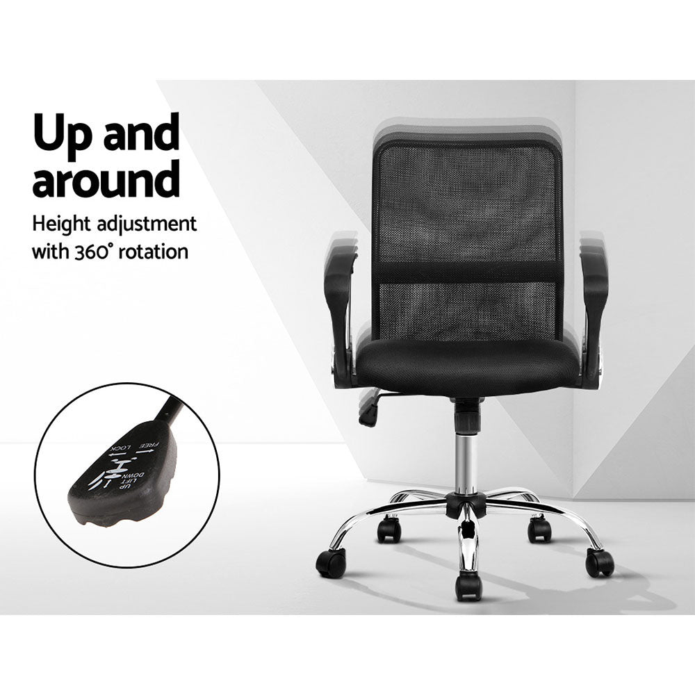 Office Chair Gaming Chair Computer Mesh Chairs Mid Back Black