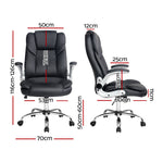 Executive Office Chair Leather Tilt Black