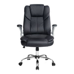 Executive Office Chair Leather Tilt Black