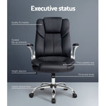 Executive Office Chair Leather Tilt Black