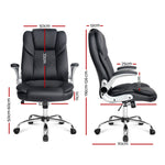 Executive Office Chair Leather Tilt Black