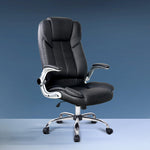 Executive Office Chair Leather Tilt Black