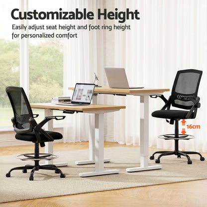 Office Chair Drafting Stool Mesh Chairs Black