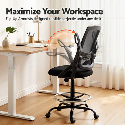 Office Chair Drafting Stool Mesh Chairs Black