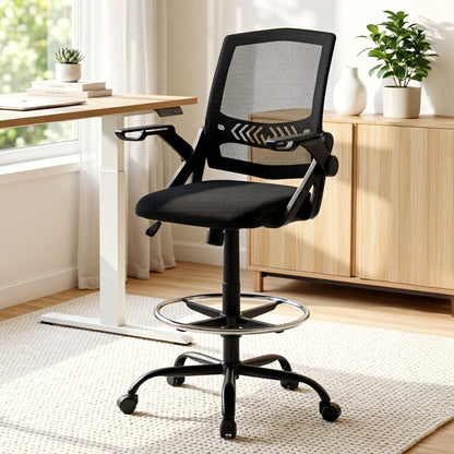 Office Chair Drafting Stool Mesh Chairs Black