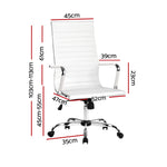 Office Chair Conference Chairs PU Leather High Back White