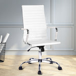 Office Chair Conference Chairs PU Leather High Back White