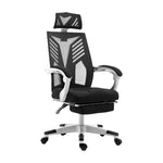 Stylish Mesh Office Chair Recliner Black White