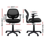2x Mesh Office Chair Computer Desk Work Study Mid Back