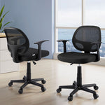 2x Mesh Office Chair Computer Desk Work Study Mid Back