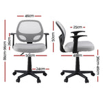 Mesh Office Chair - Mid-Back/Grey Ergonomic Design