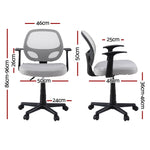 2x Mesh Office Chair Computer Desk Work Study Mid Back