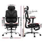 Ergonomic Office Chair Footrest Black