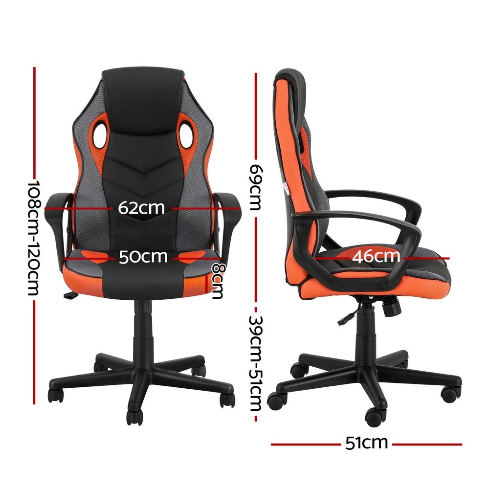 Gaming Office Chair Computer Executive Racing Chairs High Back Orange