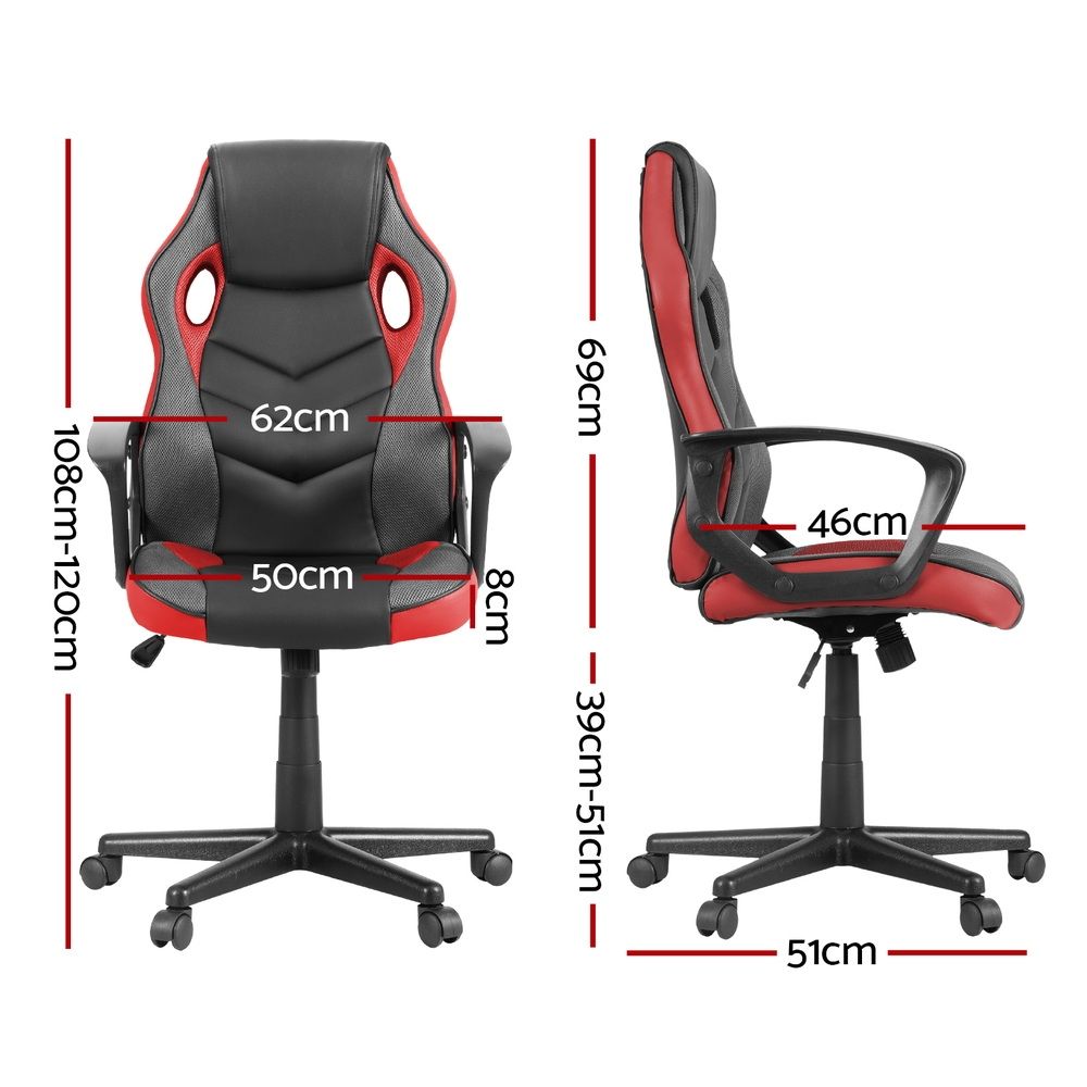 Gaming Office Chair Computer Chairs Grey/Purple/Red