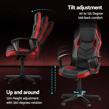 Gaming Office Chair Computer Chairs Grey/Purple/Red