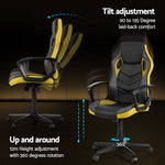 Gaming Office Chair Computer Executive Racing Chairs High Back Yellow