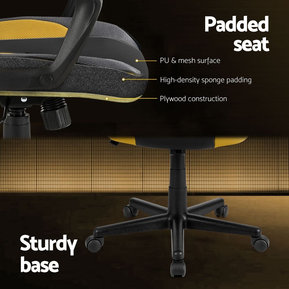Gaming Office Chair Computer Executive Racing Chairs High Back Yellow
