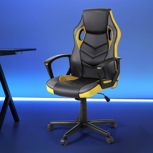 Gaming Office Chair Computer Executive Racing Chairs High Back Yellow