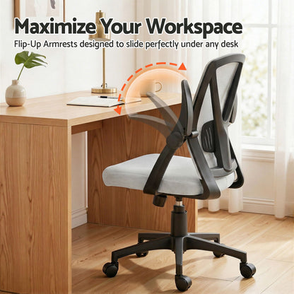 Gaming Office Chair Mesh Computer Chairs Mid Back Black/Grey