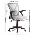 Gaming Office Chair Mesh Computer Chairs Mid Back Black/Grey