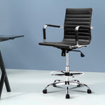 Office Chair Drafting Stool Leather Chairs Black