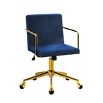 Luxurious Velvet Office Chair Executive Computer Chairs-Royal blue