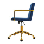 Luxurious Velvet Office Chair Executive Computer Chairs-Royal blue