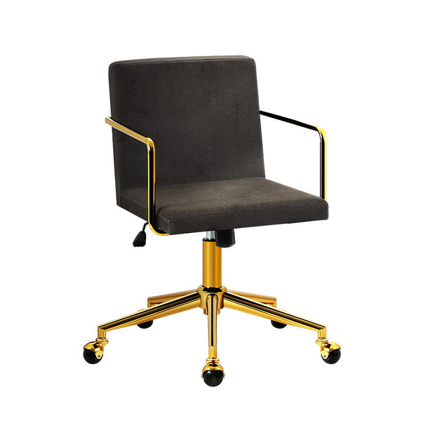  Luxurious velvet Office Chair Executive Computer Chairs-Charcoal