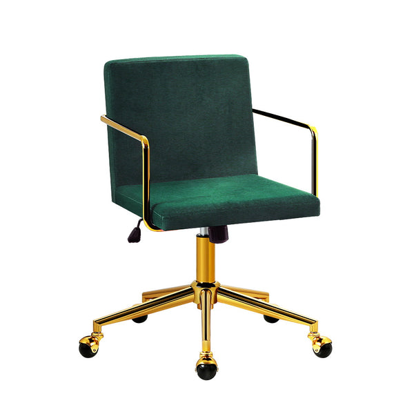  Luxurious Velvet Office Chair Executive Computer Chairs-Forest green