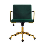 Luxurious Velvet Office Chair Executive Computer Chairs-Forest green