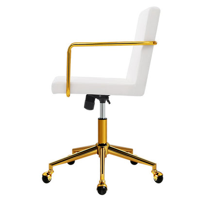 Luxurious Velvet Office Chair Executive Computer Chairs-White