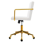 Luxurious Velvet Office Chair Executive Computer Chairs-White