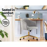 Adjustable Velvet Office Chair Fabric Computer Chairs -Grey