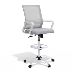 Office Chair Drafting Chairs Stool Computer Desk Studios Mesh White