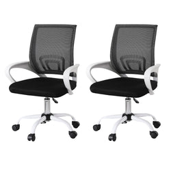 2x Office Chair Mesh Computer Gaming Desk Chairs Work Study Mid Back