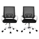 2x Office Chair Mesh Computer Gaming Desk Chairs Work Study Mid Back