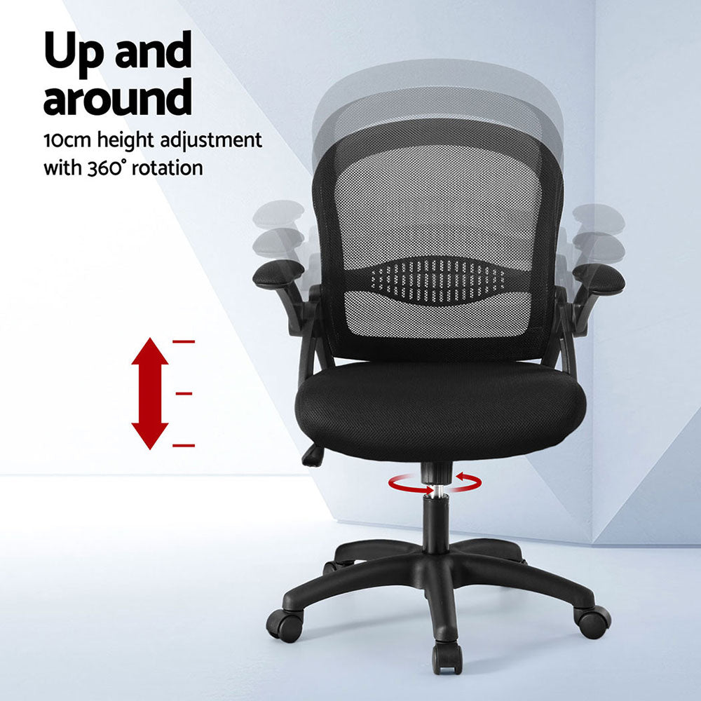 2x Mesh Office Chair Computer Gaming Desk Chairs Work Study Mid Back