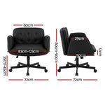 Cross Legged Office Chair Wheels Armrests | HomeAndLiving