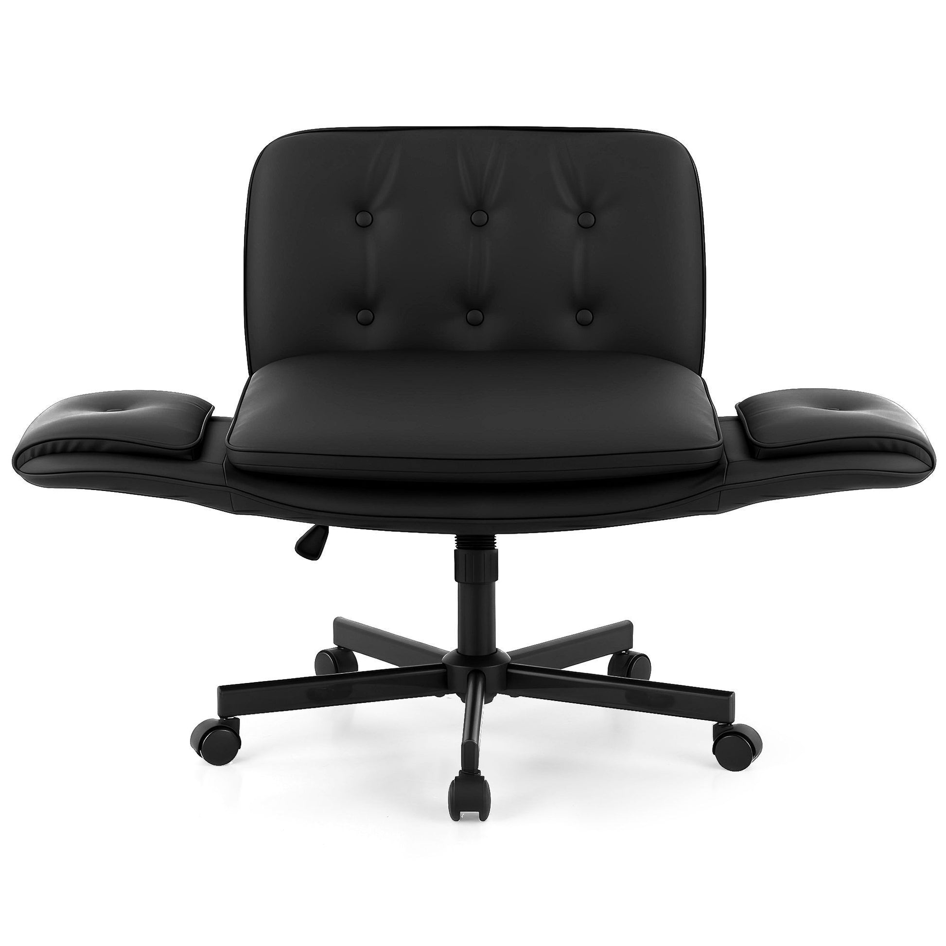 Cross Legged Office Chair Wheels Armrests | HomeAndLiving - 4