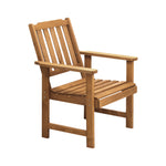 Outdoor Armchair Wooden Patio Furniture Chairs Garden Seat Brown