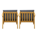 2PCS Outdoor Armchair Furniture Lounge Wooden Chair Patio Garden Sofa Set