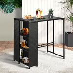 Rattan Outdoor Bar Table Furniture Cafe Table Patio Setting Dinning Table