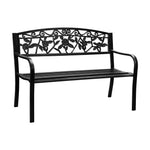 Garden Bench Seat Outdoor Furniture Patio Park Backyard Chair Black