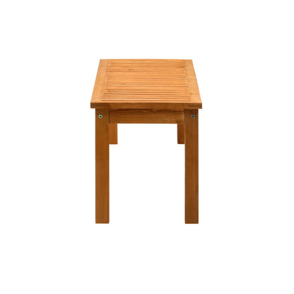 120cm Garden Bench Outdoor Slatted Seat Wood Patio Dining Chair 2 Seater